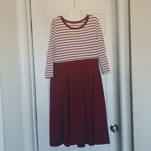 Burgundy dress